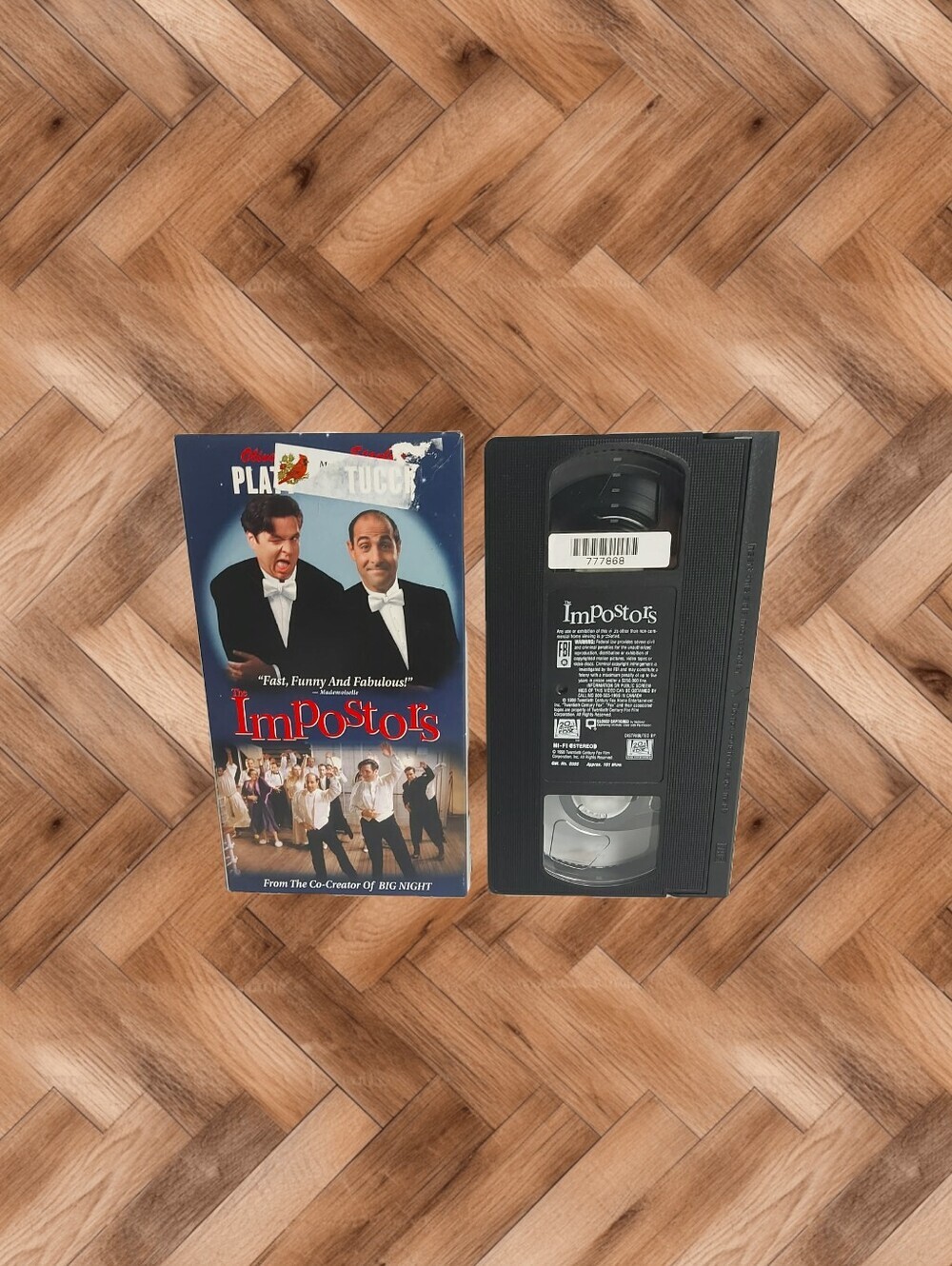Vintage The Impostors VHS 1998 Stanley Tucci Oliver Platt Retro Movie